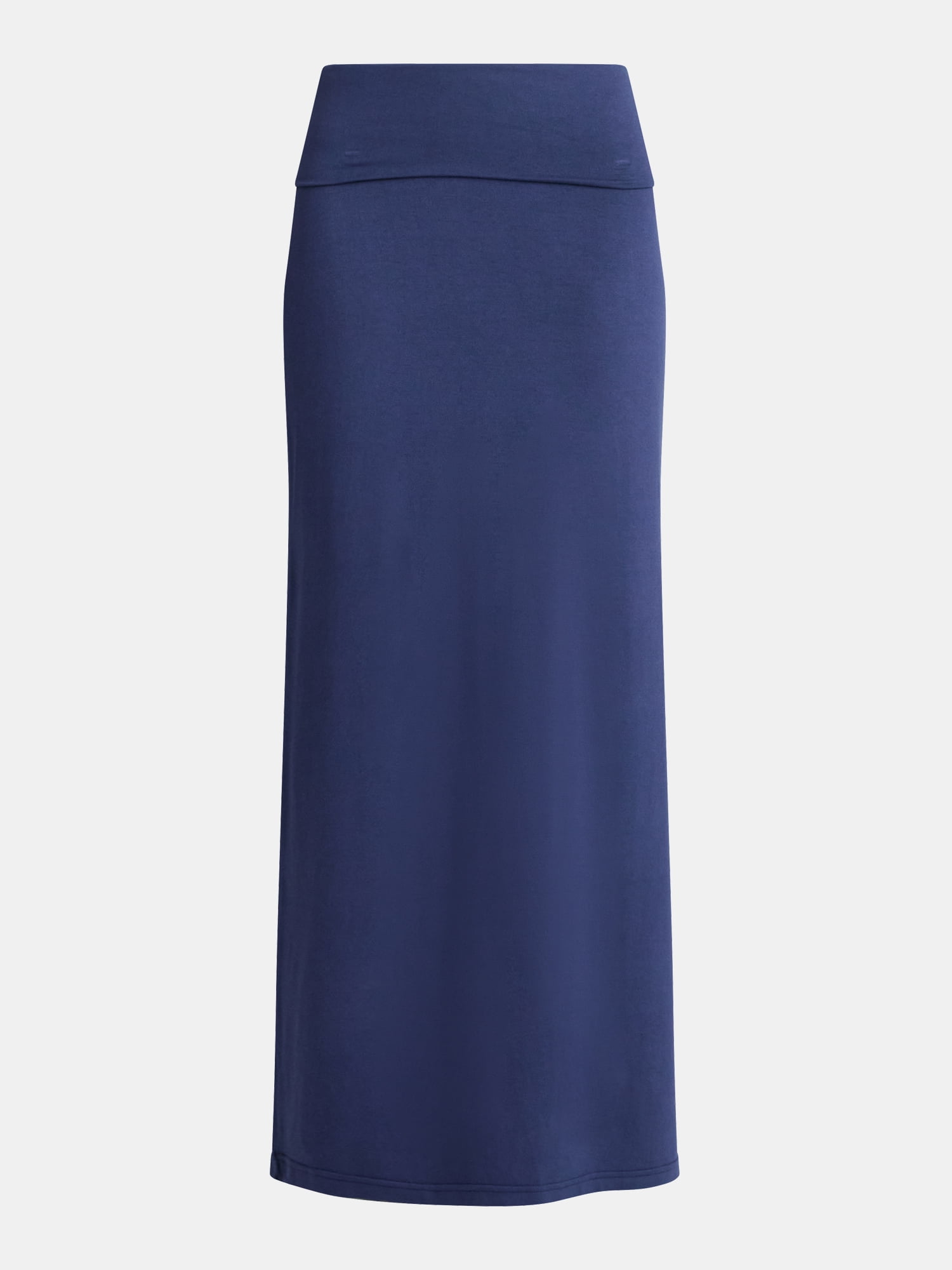 No Boundaries Knit Foldover Slit Maxi Skirt, Women's and Women’s Plus