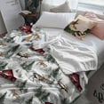 thumbnail image 3 of Christmas Throw Flannel Blanket 40x50In Winter Farmhouse Xmas Pine Tree Deer Countryside Super Soft Cozy Bed Blanket, Lightweight Plush Fuzzy Bed Throw for Bedroom Sofa Couch Living Room, 3 of 4