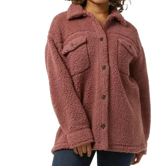 32 Degrees Ladies' Cozy Oversized Shirt Jacket | M/L, Pink