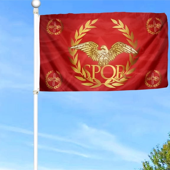 Bayyon Roman Empire SPQR Flag Banner with Grommets 3x5Feet Man cave Decor 2