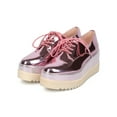 thumbnail image 5 of Women Pointy Toe Lace Up Double Stacked Platform Spectator Creeper HC01, 5 of 5