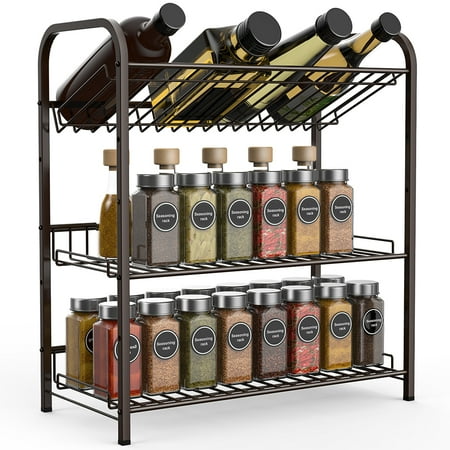 

Auledio 3 Tiers Adjustable Storage Shelf in home Bronze