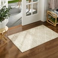 thumbnail image 3 of TOWN & COUNTRY EVERYDAY Walker Modern Stripe Everwash® Washable Multi-Use Decorative Rug, Tufted Kitchen Rug, Low-Profile Door Mat, Bedroom Rug and Bath Rug with Non-Slip Backing, Beige, 24"x40", 3 of 11