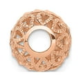 thumbnail image 4 of 14K Rose Gold Charm Pendant 10 mm Diamond-Cut Filigree Ball Chain Slide, 4 of 4