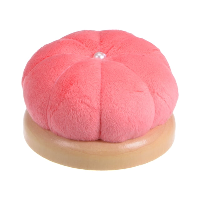 Unique Bargains Wooden Base Needle Pincushions Japanese Style Pin Cushions, Watermelon Red