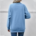 thumbnail image 4 of Tauxra Women's Fall Wear, Fall Winter Long Sleeve Top Without Hood, Women's Round Neck Sweatshirt, 4 of 5