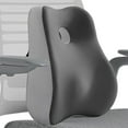 thumbnail image 1 of Cojín de espuma viscoelástica para la espalda, almohada lumbar con correa, almohada de soporte para la espalda alta para conducir, silla de oficina y Gris, 1 of 10