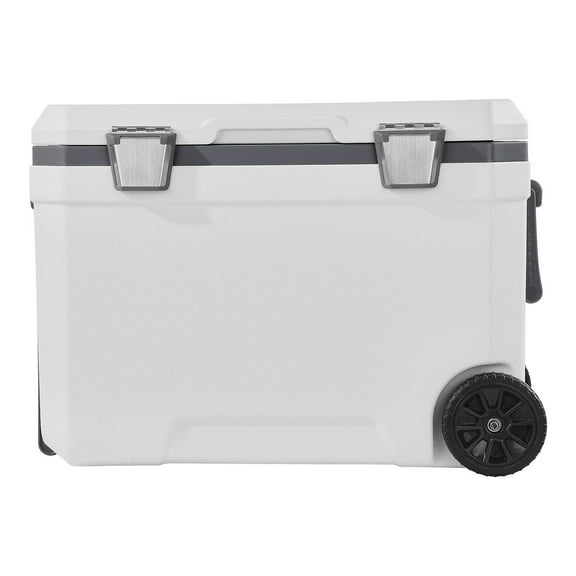 Portable Cooler 45 QT Insulated Wheeled Cooler 64 Can Capacity with Cup Holder