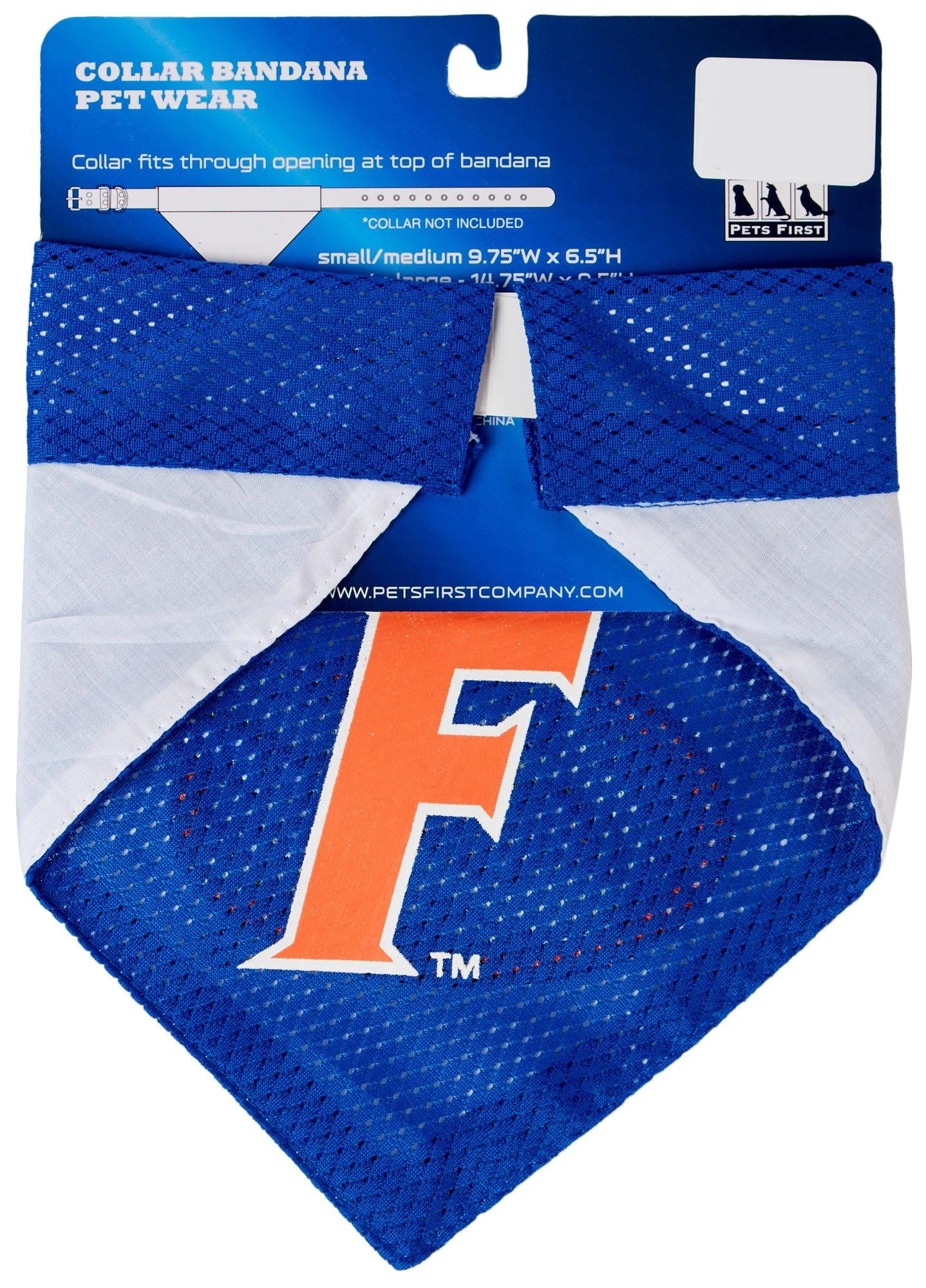 Pets First Collegiate Florida Reversible Bandana -Home & Away Mesh & Premium Embroidery For Dogs & Cats