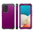 thumbnail image 3 of Feishell for Samsung Galaxy A14 Case 5G, 3 in 1 Heavy Duty Protection Hybrid Hard PC Soft Silicone Rugged Bumper Anti Slip Full-Body Protective Cases for Samsung Galaxy A14 5G, Purple, 3 of 6