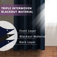 thumbnail image 5 of Subrtex Blackout Curtains 2 Panels Room Darkening Grommet Drapes, Navy Blue, 52"x 63", 5 of 7