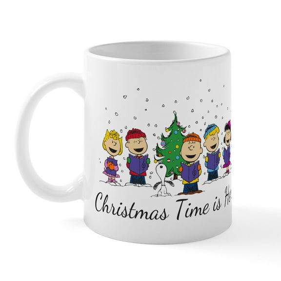 CafePress - Peanuts Christmas Time 15 Oz Ceramic Large Mug - 11 oz Ceramic Mug - Novelty Coffee Tea Cup