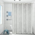 thumbnail image 6 of Plastic Shower Curtain, Waterproof Shower Curtain, Thick Mildew-Proof Dry and Wet Separation Shower Curtain Liner, White Plastic Bathroom Shower Curtain for Bathroom Bedroom toilet, 6 of 7