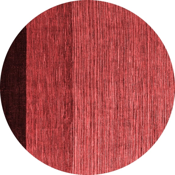 Ahgly Company Indoor Round Abstract Red Modern Area Rugs, 3' Round