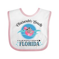 Inktastic Clearwater Beach Florida Trip Girls Baby Bib