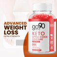 thumbnail image 7 of (5 Pack) Go90 Keto ACV Gummies - Supplement for Weight Loss - Energy & Focus Boosting Dietary Supplements for Weight Management & Metabolism - Fat Burn - 300 Gummies, 7 of 7