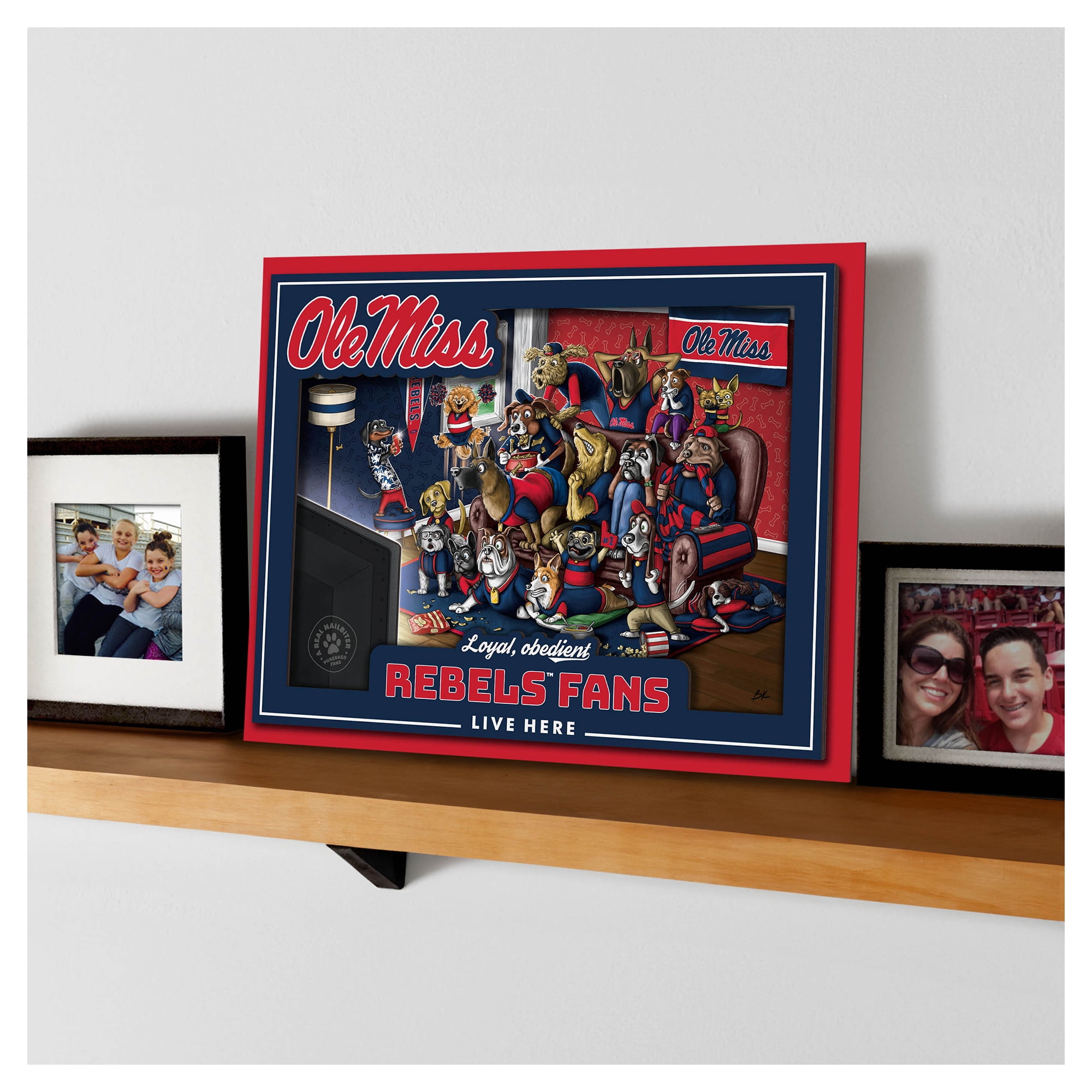 IDNA Ole Miss Rebels 13.25" x 17.25" Purebred Fans Wall Art