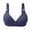 Navy, variant on Womens French Lingerie Open Back Bralette Summer Lightweight Comfortable No Underwire Bud Bra, Black, Size 40