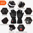 thumbnail image 2 of Heated Motorcycle Gloves,Electric Rechargable Battery Gloves for Men Women,Winter Waterproof Riding Ski Bicycle Cycling Hunting Fishing Snowboarding Gloves Hand Warmer, 2 of 6