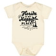 thumbnail image 3 of Inktastic Florida is My Happy Place with Palm Trees Boys or Girls Baby Bodysuit, 3 of 5