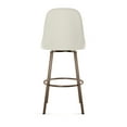 thumbnail image 4 of Amisco Harper 30 in. Swivel Bar Stool - Cream Bouclé Polyester / Bronze Metal, 4 of 9