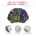 thumbnail image 3 of Kdxio Cosmic Purple Irises Print Shower Cap for Women,Elastic and Reusable,Double Waterproof Layers Bathing Hat, 3 of 6