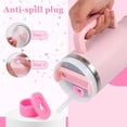 thumbnail image 2 of 15 en 1 Set de Accesorios para Copa Stanley 30/40 oz, Protector de Silicona, Tapa Antiderrames, Encantos Decorativos, Adhesivo lizable (Pink,A), 2 of 4