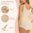 thumbnail image 5 of VASLANDA 2 Packs Shapewear Bodysuit for Women Tummy Control Open Bust Seamless Body Shaper Waist Slimmer, 5 of 6