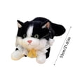 thumbnail image 3 of Plush Cat,Sound Toy,Cute Bib Cat Interactive Plush Toy with Sound, Kids Gift for Boys Girls, Parent-Child Interactive Play Toy,Interactive kitten,Brown S, 3 of 6