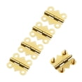 thumbnail image 4 of 20 Pcs Mini Charnières Papillon en Fer pour Tiroir d'Armoire Porte Dorée, 4 of 6