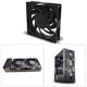 thumbnail image 5 of Adaptador de refrigeración de 12 cm/120 mm que proporciona ventilación y bajo nivel de ruido para computadora. Negro, 5 of 6