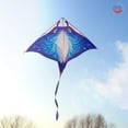 thumbnail image 6 of Mint's Colorful Life Devil Fish Kite for Kids Adults，Easy to Fly Delta Kite Single Line Large, Kite Handle Include (Blue) Blue, 6 of 7