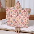 thumbnail image 5 of Princess Mushroom Castle Pattern Hooded Bath Towel，50"x30" for Ages 3 To 12 Kids, Quick Dry Lightweight Soft Microfiber Hood Beach Towel Cover Up for Kids, 5 of 7