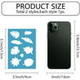 thumbnail image 2 of 2 Styles Tropical Leaf Stencil Leaves Earrings Making Template Reusable Maple Leaf Plant Wall Stencil Botanical Leaves Templates Set, 2 of 7
