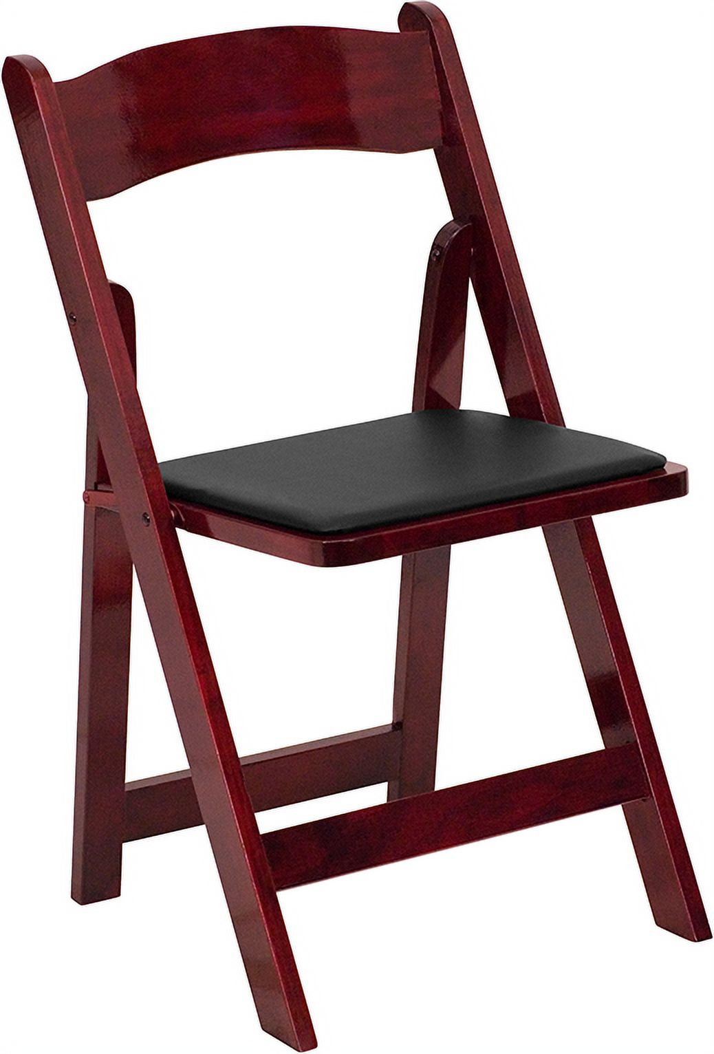 Flash Furniture HERCULES Series Mahogany Wood Folding Chair with Vinyl Padded Seat [XF-2903-MAH-WOOD-GG] - image 2 of 5