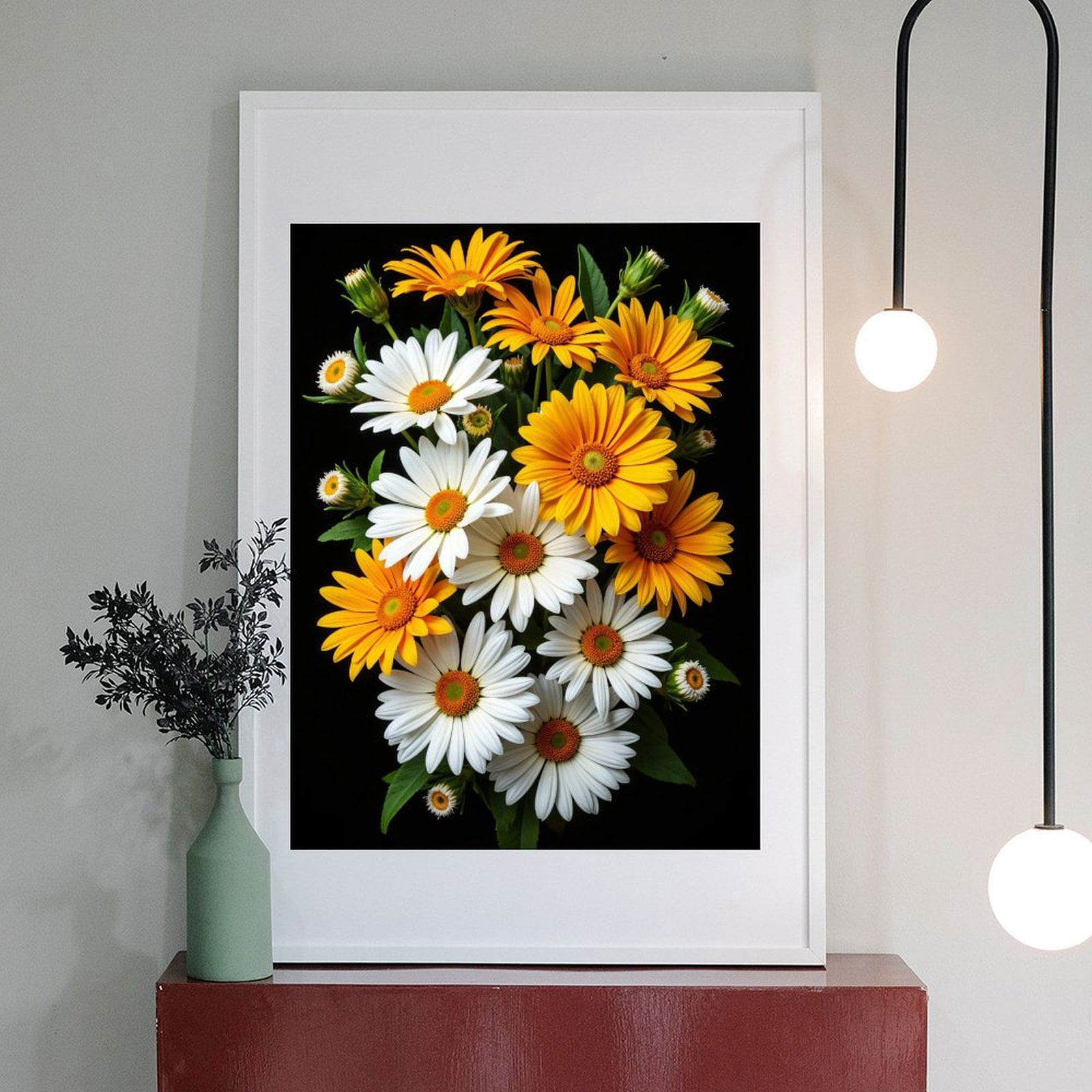 Diamond Art Kits for Adults - 5d Bouquet Of Yellow And White Daisies Diamond Painting for Adults, Diamond Art for Adults Beginners, Diamond Painting Kits for Adults for Home Wall Decor