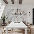 thumbnail image 7 of Chandelier 6 Light Matte Black Metal In Transitional Style 29.5 High By 22 Wide     -Traditional Installation Capital Lighting 431661Mb, 7 of 7