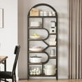 thumbnail image 3 of Studyset 6-Tier Open Bookshelf,  Luxury Arched Bookshelf, 81.7" Tall Arched Bookcase Geometric Open Storage Shelf Freestanding Display Rack Bookshelves for Office Bedroom Living Room, 3 of 7