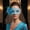 Blue, variant on Unique Bargains Venetian Masquerade Side Flower Rose Eye Mask for Party Purple 6.3" x 4.3"