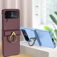 thumbnail image 3 of Compatible with Galaxy Z Flip 4 Case with Hinge Protection & Ring Kickstand,Slim and Thin Protective Case Cover for Samsung Z Flip 4 5G (Black1), 3 of 7