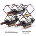 thumbnail image 4 of Estante para vinos apilable, diseño de almacenamiento versátil para la decoración del hogar, almacena hasta cinco botellas estándar, diseño moderno y único para la decoración de la cocina, la, 4 of 6
