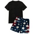 thumbnail image 5 of GrmtClth Mens Usa Flag 2 Piece Outfits Independence Day 1776-2026 Tee and Shorts Set Summer Short Sleeve Outfit Soft Elastic Drawstring Clothing Red 2XL, 5 of 5