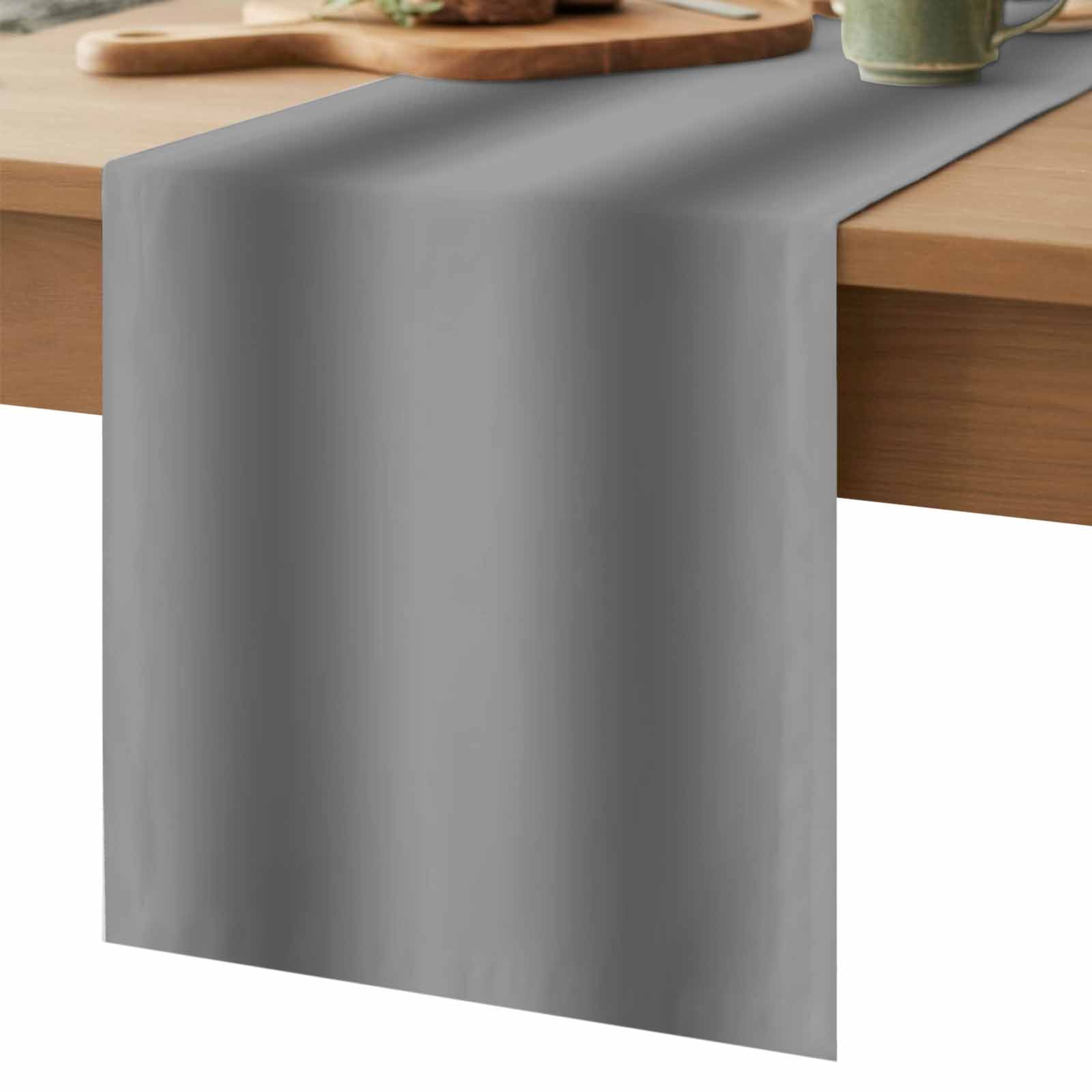 Gray Ombre Table Runner 120 Inches Long,Modern Abstract Art Farmhouse Gradient Cotton Linen Table Runners Dresser Scarves,Decorative Tabletop Scarf Furniture Cover for Home Dinner Party 13"x120"