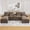 Brown-Oversized, variant on 125'' U Shaped Cloud Modular Sectional Sofa with Chaise Lounges, Chenille Upholstered Comfy Couch with Storage Console, USB Charging Ports & Cup Holders, Modern Deep Seat Sofa for Living Room, Black