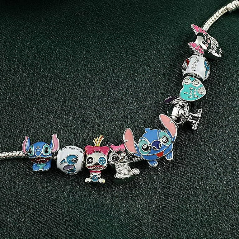 Anime Stitch Charm Bracelet Jewelry - Ohana Means Family Anime