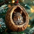 thumbnail image 5 of Wall Hangs,Animal Christmas Ornament Christmas Tree Animal Pattern 2D Acrylic Ornament Squirrels Raccoons Pendant Animal Decoration Christmas Decor Keepsake, 5 of 8