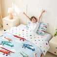 thumbnail image 3 of Erosebridal Colorful Cartoon Airplane Twin Bedding,Multicolor Aircraft Theme Duvet Cover Set For Boys Kids 2pcs,No Comforter,Reversible, 3 of 6