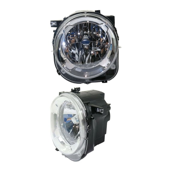 VioziteGam Left Driver and Right Passenger Side Headlight Bulb Clear Lens Driving Head Light Headlamp Hand for Jeep for Renegade /Limited/North/Sport/Trailhawk 15-18