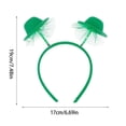 thumbnail image 3 of QuanTara St. Patrick's Day Shamrock Headband, Green Irish Festival Party Headwear with Clover Design, Carnival Party Props for Adults & Kids, Elastic Unisex Headband, 3 of 6