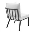 thumbnail image 4 of Modway Riverside Canapé Sectionnel d'Extérieur en Aluminium pour Patio, 3 Pcs, Gris/blanc, 4 of 17